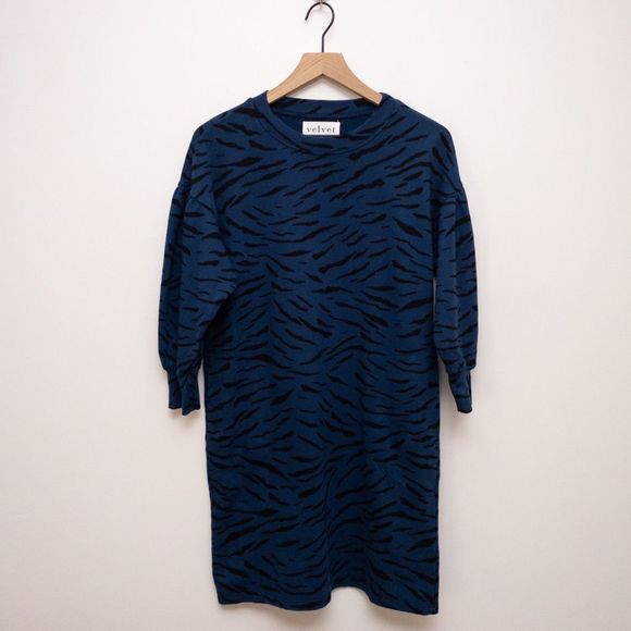 Anthropologie Velvet by Graham and Spencer Malisa Puff-Sleeved Tunic Dress Small - Picture 2 of 10